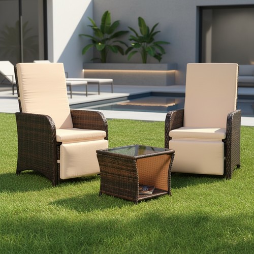 Set chairs poly rattan - set,