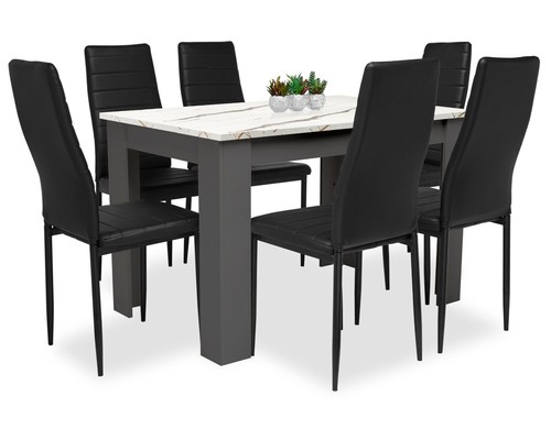 Dining table and chairs 6 - dining,