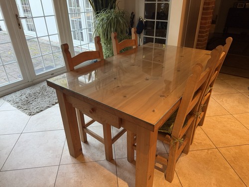 Solid wood dining table with - solid,
