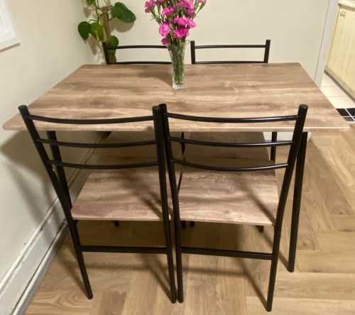 Dining table and chairs - 4,
