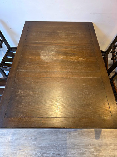 Dark wood rectangular dining - wood,