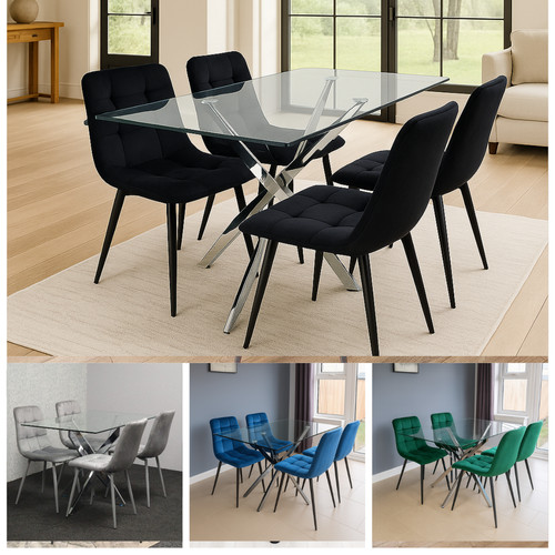 Dining table and velvet - and, 4
