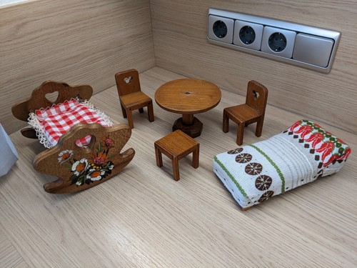 Dolls house furniture table - dolls,