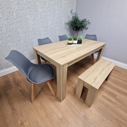 Dining table set oak - table,