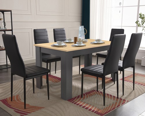 Dining table and - chairs, 4/6