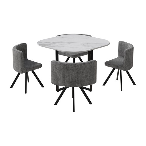 Dining table and chairs - table,
