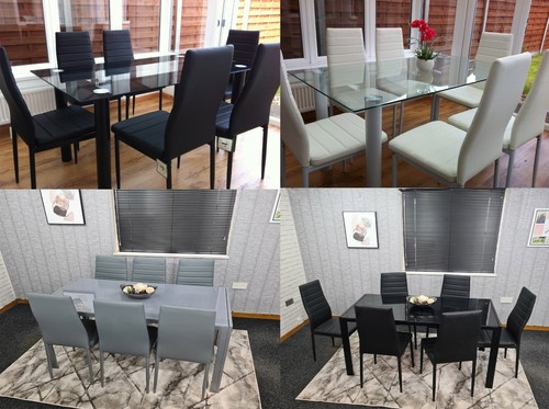 Grey black white glass - glass, dining