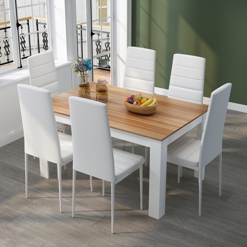 Oak dining table and - and, white