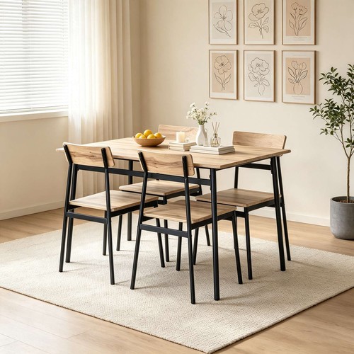 Modern wooden dining table - dining, and