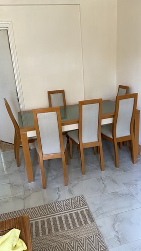 Rectangular wood glass - &,
