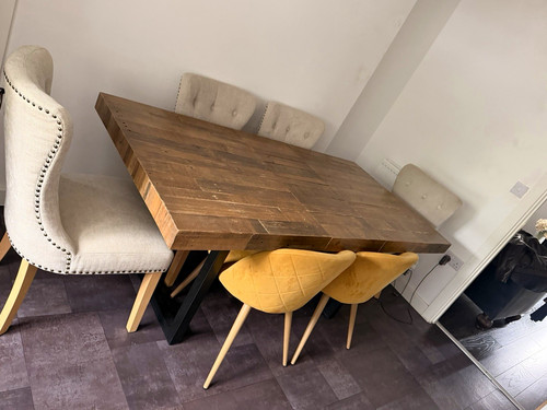 Rectangular dark wood - dark,